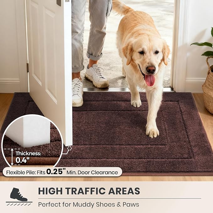 PURRUGS Dirt Trapping Door Mat 24" x 35.5", Non-Slip/Skid Machine Washable - Image 6