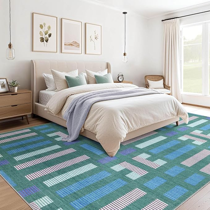 cotiled 6x9 Area Rugs Living Room Rug: Washable Boho Rugs - Image 3