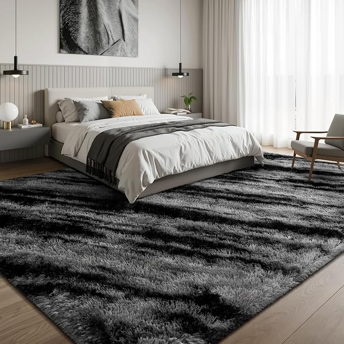 Deerhoo Large Shag Area Rugs 8 x 10, Tie-Dyed Plush Fuzzy Rugs - Image 3