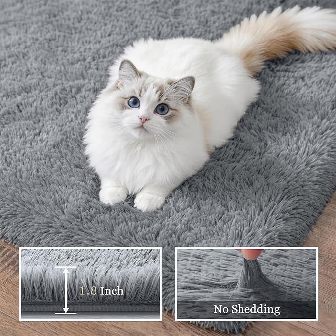 6x9 Area Rugs for Living Room Bedroom: Ultra Soft Fluffy Shag Rug Upgrade - Image 5