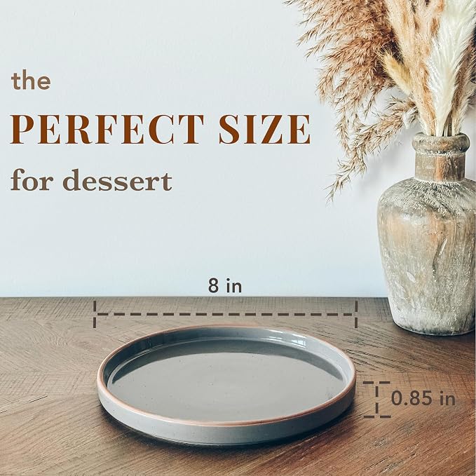 MORA Ceramic Flat Plates Set of 6-8 in - Image 2