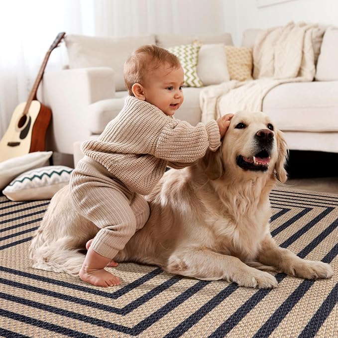 Easy Jute Rug 5x7 Large Washable Area Rug - Image 8