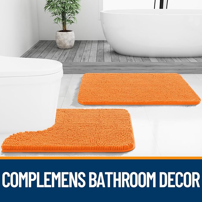 OLANLY Large Bathroom Rugs 40x24, Extra Soft Absorbent Chenille Bath Rugs - Image 7