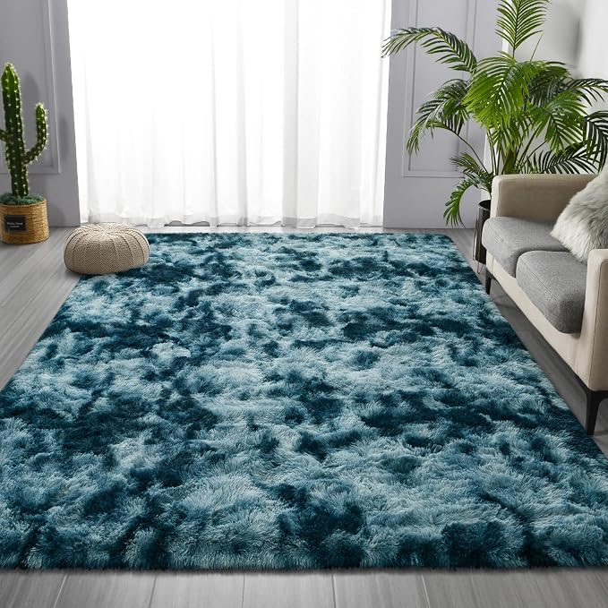 Deerhoo Shag Area Rug, 4 X 6 Tie-Dyed Plush Fuzzy Rugs - Image 2