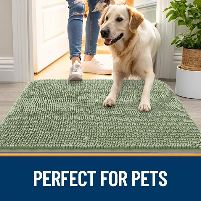 OLANLY Dog Door Mat for Muddy Paws 30x20, Absorbs Moisture and Dirt, Absorbent - Image 6