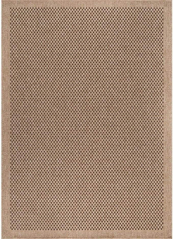 CAMILSON Easy Jute Rug 5x7, Indoor Outdoor Natural Color Fiber Area Rugs - Image 2
