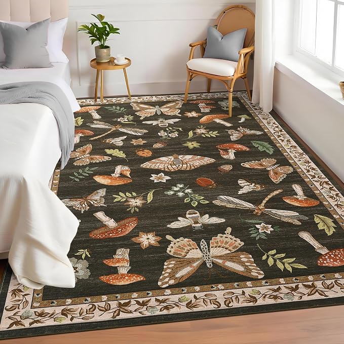 ROYHOME Mushroom Rug Black - Image 3