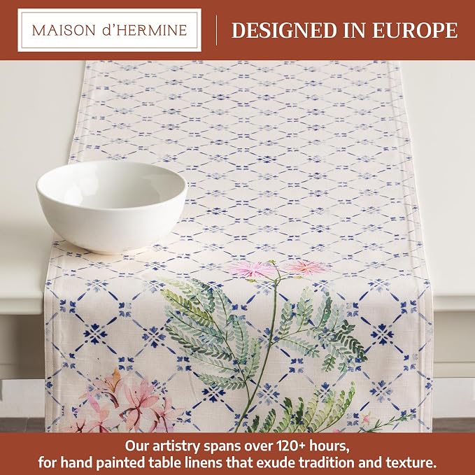 Maison d' Hermine Table Runner 100% Cotton 14.50" x 72" | Table Runners 72 - Image 2