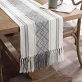 Woven Table Runners Farmhouse Style, Boho Table Runners 90 inches Long by LUFEIJIASHI