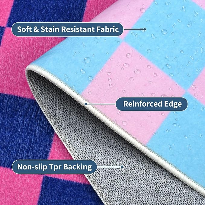 Terrug Multicolored Checkered Rug - Image 5