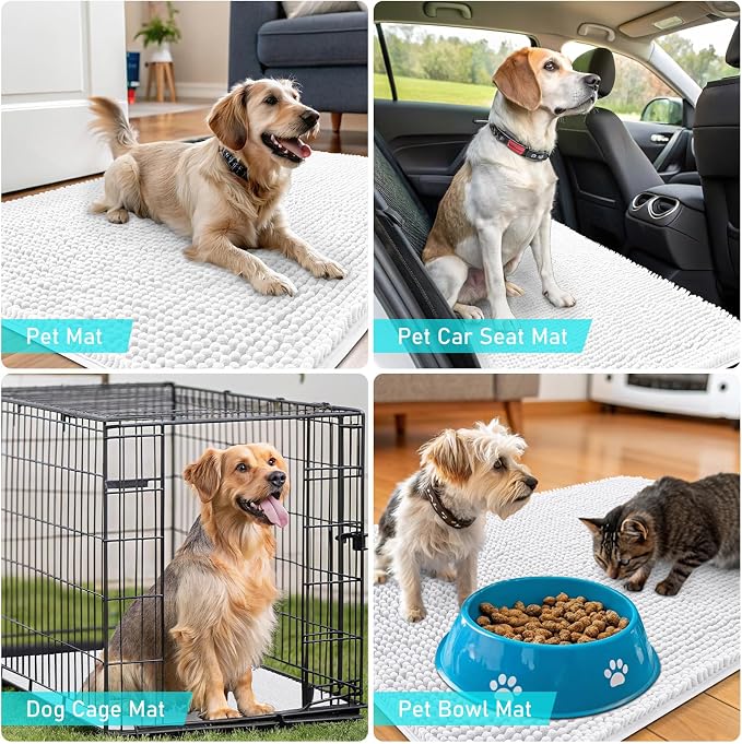 OLANLY Dog Door Mat for Muddy Paws 44x32, Absorbs Moisture and Dirt, Absorbent - Image 7