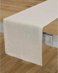 Solino Home 100% Pure Linen Table Runner Natural Long, Athena 14 x 132 in | by SolinoHome