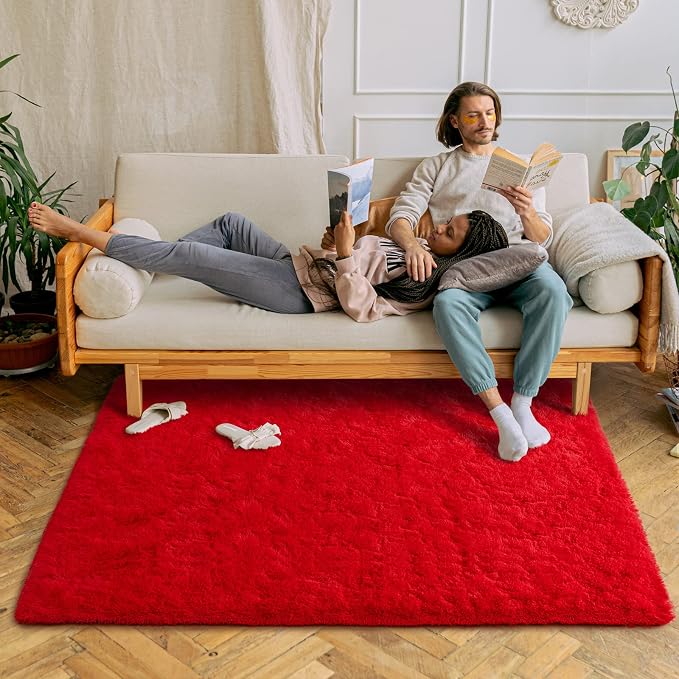 Chicrug Soft Area Rugs for Bedroom Living Room Plush Fluffy Rug 5x8 Feet - Image 3