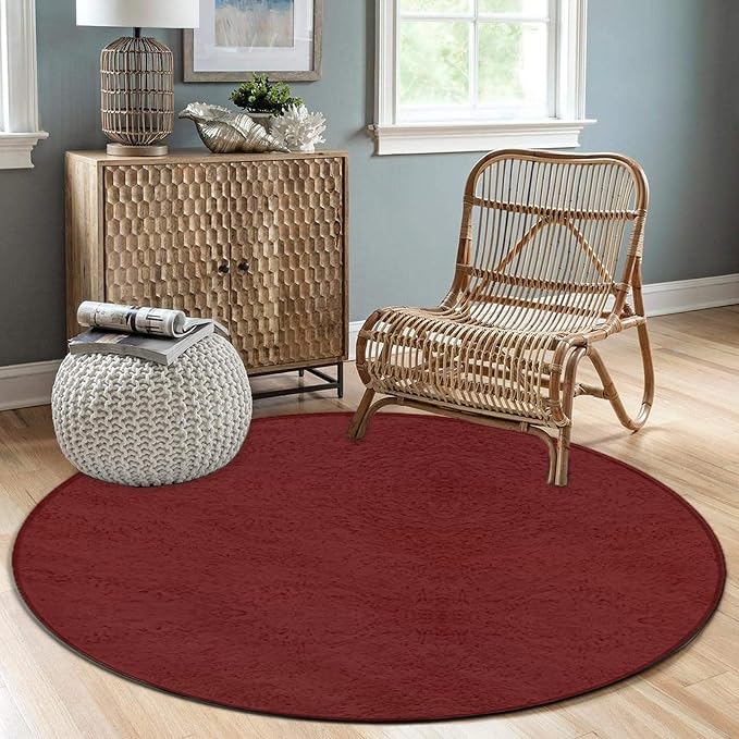 Home Decor Non Slip Kitchen Office Circle Rug, Machine Washable Modern Round - Image 3