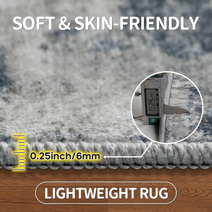 Runner Rug for Hallways Kitchen 2'6"x8' Washable, Non Slip Carpet 8ft Area Rugs - Image 6