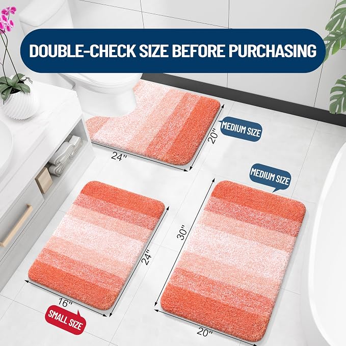 OLANLY Bathroom Runner Rugs Mat 59x20, Extra Soft Absorbent Microfiber Bath Rugs - Image 2