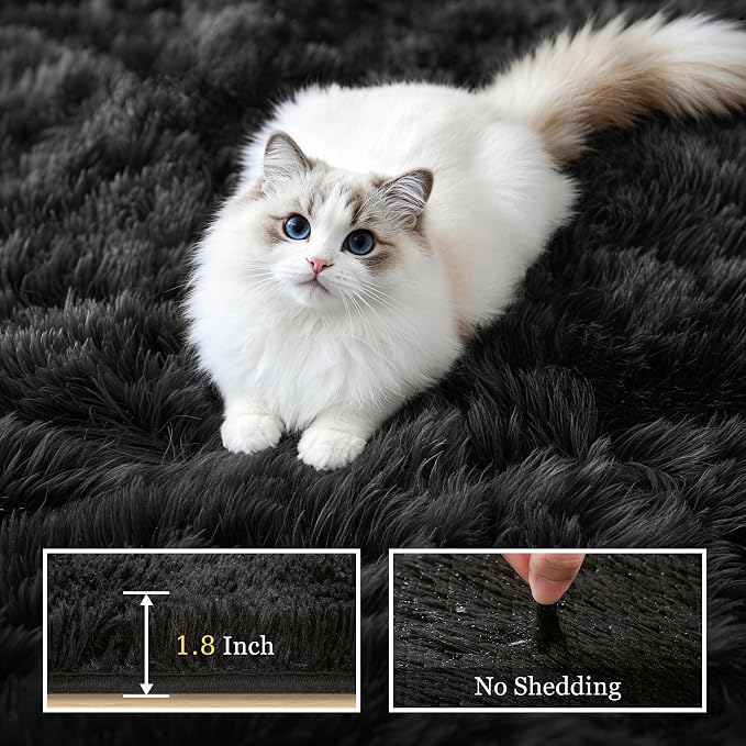 Fluffy 5x7 Area Rugs for Living Room Bedroom: Ultra Soft Shag Rug Non-Slip - Image 5