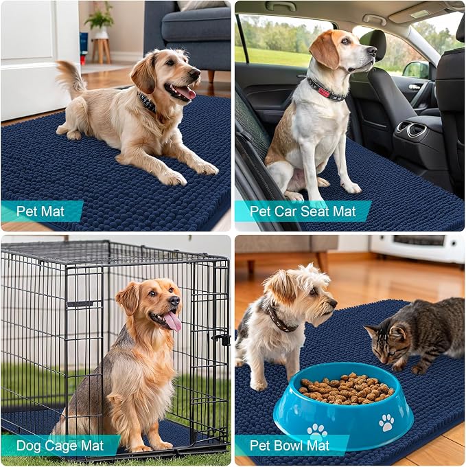 OLANLY Dog Door Mat for Muddy Paws 47x17, Absorbs Moisture and Dirt, Absorbent - Image 7
