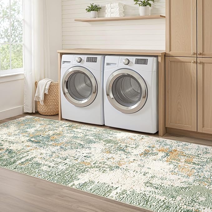 Runner Rug Kitchen Washable Rugs: 2x6 Non-Slip Abstract Soft Modern Stain - Image 7