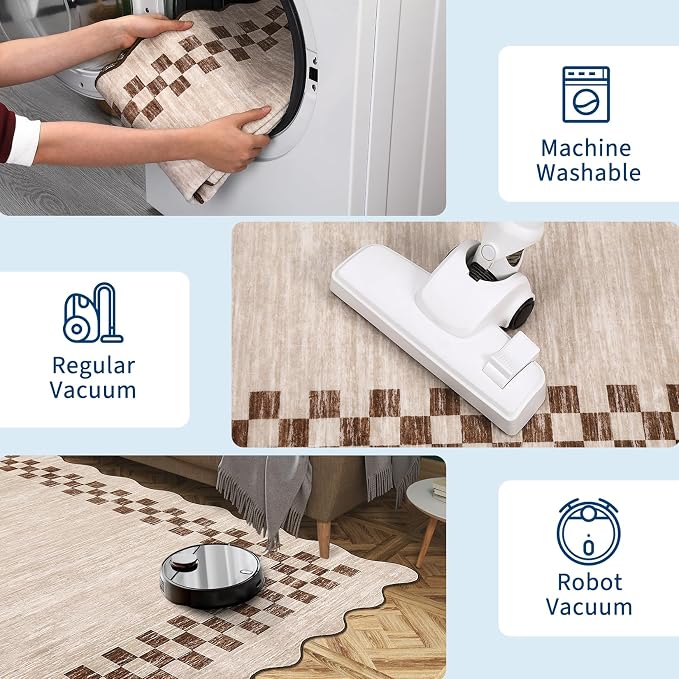 Rug Runners for Hallways 2x8 Washable Kitchen Runner Rug Non Slip Low Pile - Image 7