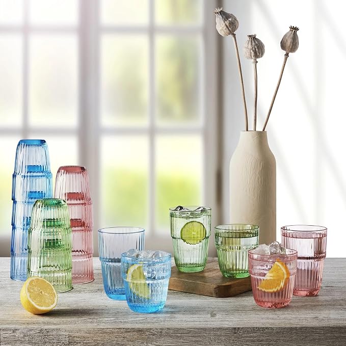 Bormioli Rocco Barshine 10.38 oz. Rocks Stackable Tempered Drinking Glasses - Image 6