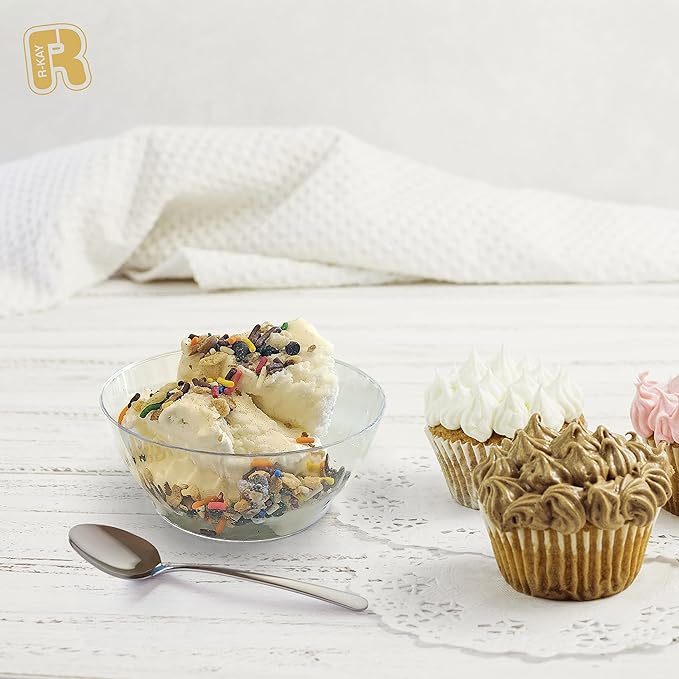 R-Kay 6 Oz Clear Plastic Small Bowls - Image 2