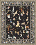 Black Dogs Area Rugs 9x12 Living Room Washable Rug Non Slip Floral Low Pile by WelcometoBabovid