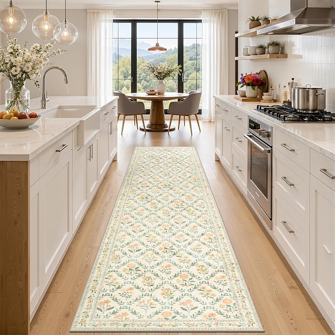 Runner Rug for Entryway: 3x10 Kitchen Rugs Non Slip Washable Ultra-Thin Soft by PLHXFRSoftAreaRugs