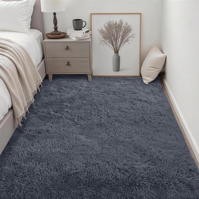 Fluffy 5x7 Area Rugs for Living Room Bedroom: Ultra Soft Shag Rug Non-Slip - Image 3