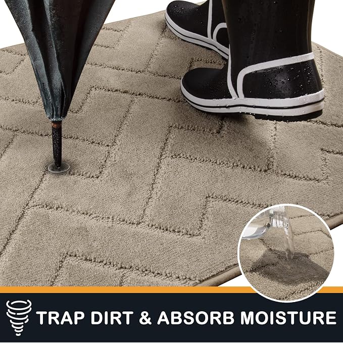 PURRUGS Dirt Trapping Door Mat 32" x 70", Non-Slip Machine Washable Entry Rug - Image 5