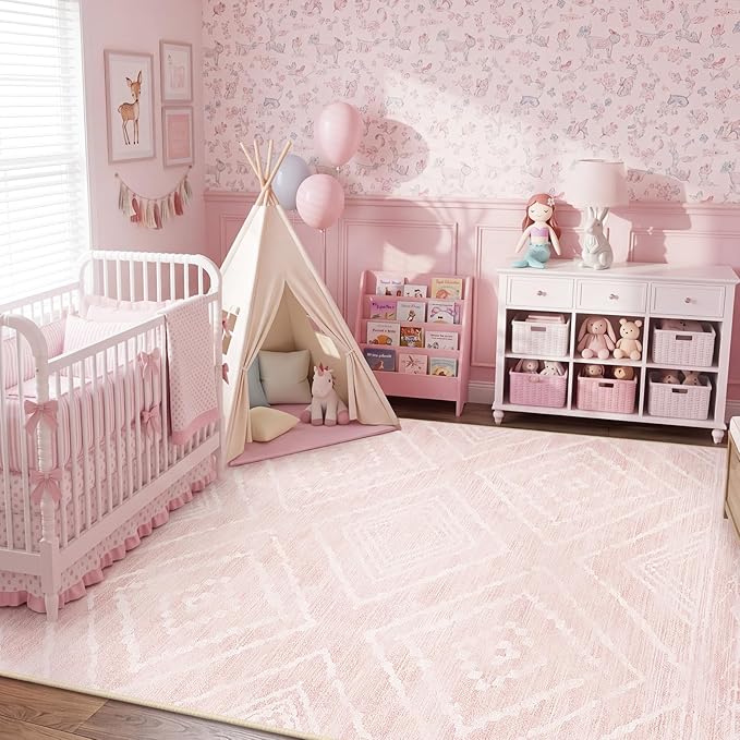 BESTSWEETIE Area Rug 5x7 Rug Machine Washable Non-Slip Low Pile Print Pattern - Image 2