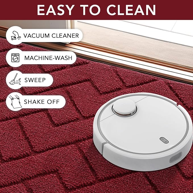 hicorfe Indoor Door Mat, Non Slip Door Mats, Absorbent Resist Dirt Entrance - Image 6