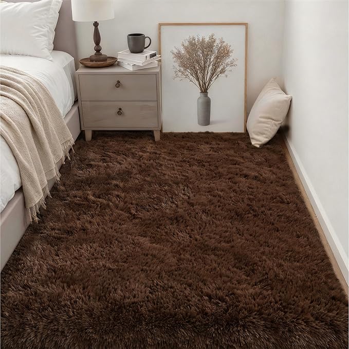 Fluffy 4x6 Area Rugs for Living Room Bedroom: Ultra Soft Shag Rug Non-Slip - Image 3