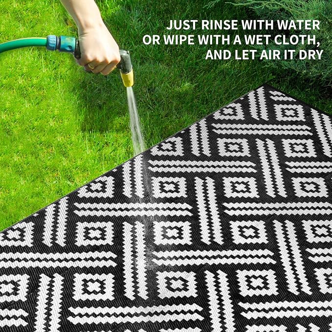 Outdoor Patio Plastic Straw Rug - Image 3
