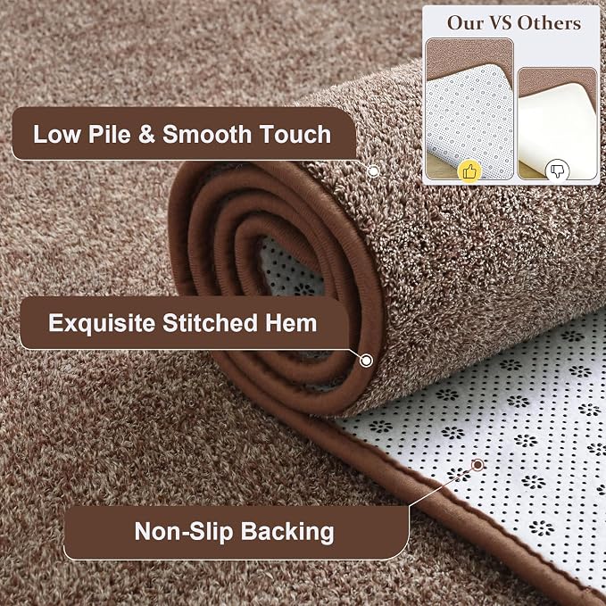 Keeko 2x8 Bedside Runner Rugs for Bedroom Living Room Hallway Non Slip Washable - Image 7