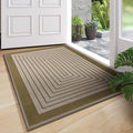 Front Door Mat 17''x30'', Absorbent Dirt Resist Washable Non Slip Low-Profile by QiCaiJia