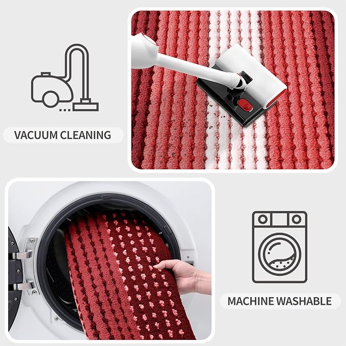 Kitinjoy Indoor Outdoor Door Mat, 47x17 Non-Slip Absorbent Dirt Trapper - Image 5