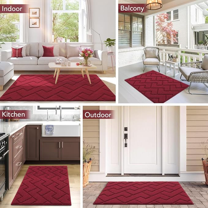 hicorfe Indoor Door Mat, Non Slip Door Mats, Absorbent Resist Dirt Entrance - Image 8