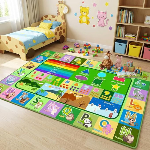3x5ft Kids Educational Rug, Non-Slip Machine Washable ABC Alphabet Mat & by OGPJKEQR
