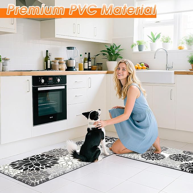 StepLively Kitchen Mats for Floor 2PCS, Anti Fatigue Mats for Kitchen Floor - Image 3