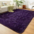 Andecor Shag Area Rug for Living Room, 8x10 Feet Purple Soft Fluffy Indoor by Andecor