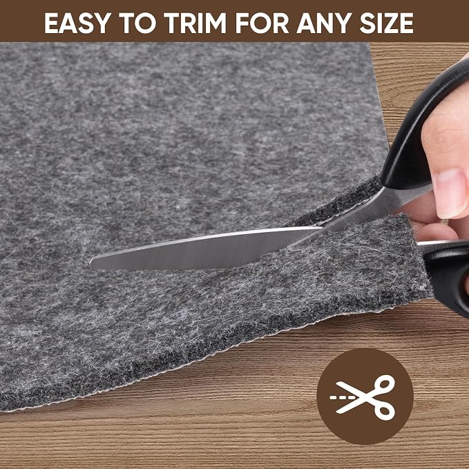 BALEINE 8x10 Ft Non Slip Rug Pad Gripper, 1/4" Thick Felt and Rubber Gripper - Image 5