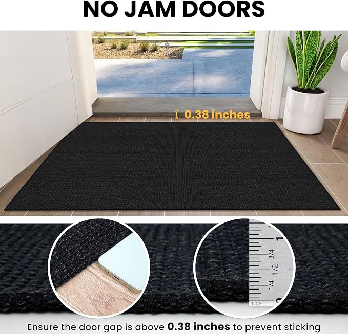 IOHOUZE Washable Runner Rug 2x10 Non Slip Rubber Backed Long Hallway Runner - Image 3