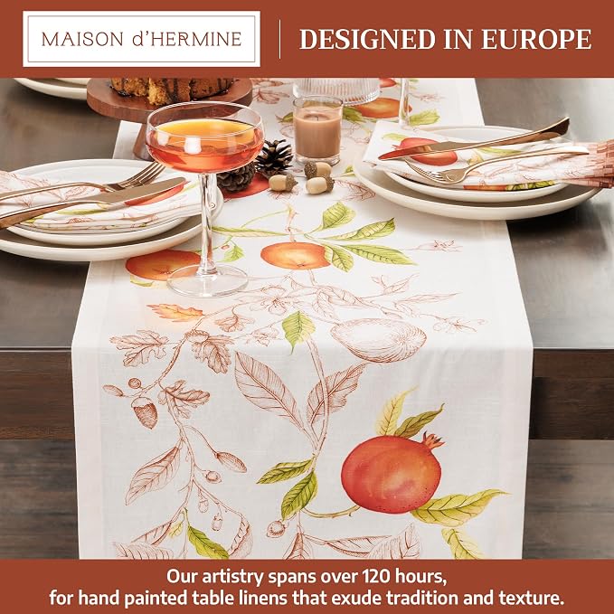 Maison d' Hermine Table Runner 100% Cotton 14.50" x 72" | Table Runners 72 - Image 2