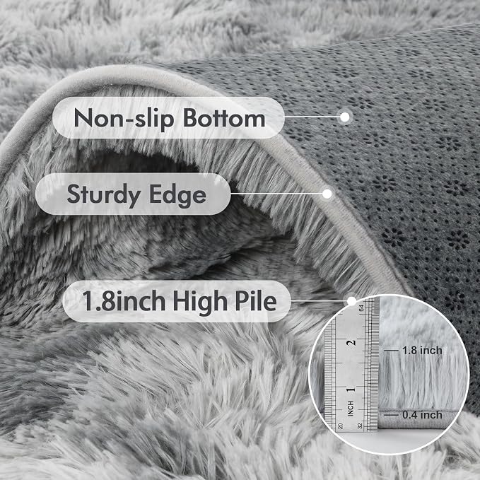 5x8 Ft Large Shag Rugs for Living Room, Tie Dyed Ultra Soft Fluffy Furry Area - Image 7
