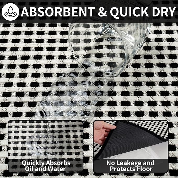 YDKGL Kitchen Mat Kitchen Rugs Sets of 2 PCS Non Slip Washable, Super Absorbent - Image 5