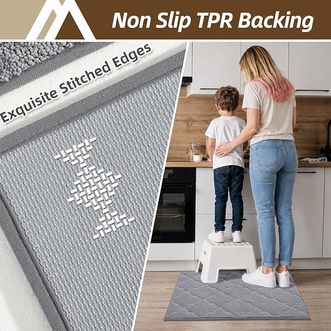 COSY HOMEER Kitchen Rugs 24"x36" Non-Slip Washable Kitchen Mats - Image 3