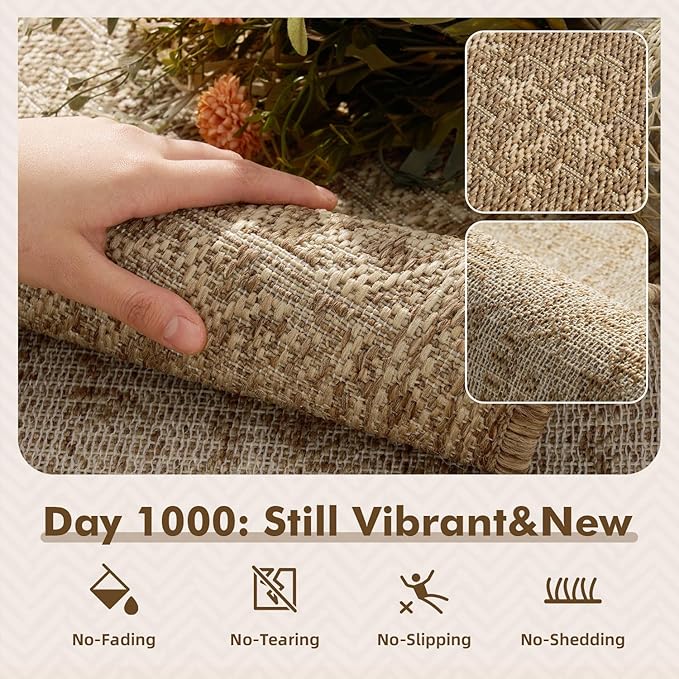 MontVoo-Outdoor Rug-Patio Rug 9x12 ft Polypropylene Indoor Outdoor Rugs Carpet - Image 2