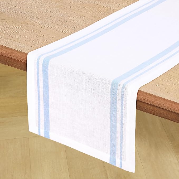 Solino Home 100% Pure Linen Table Runner, 14 x 72 in - Image 2