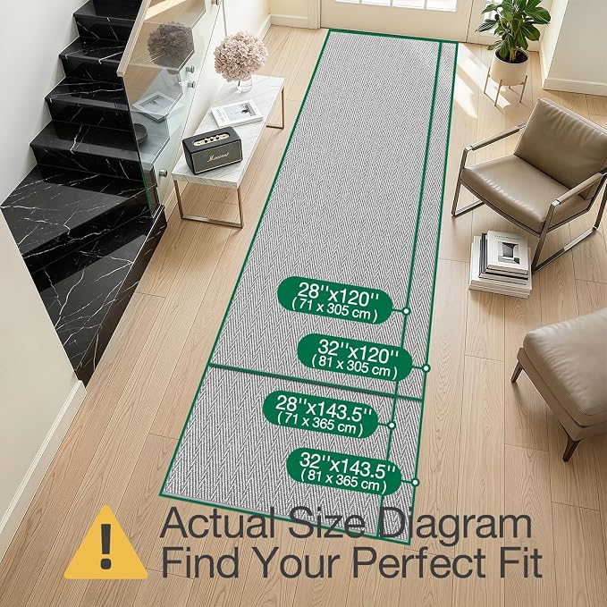LUMI Ultra Thin Runner Rug for Hallway 2.7'x10', Non-Slip Entryway Rug - Image 2